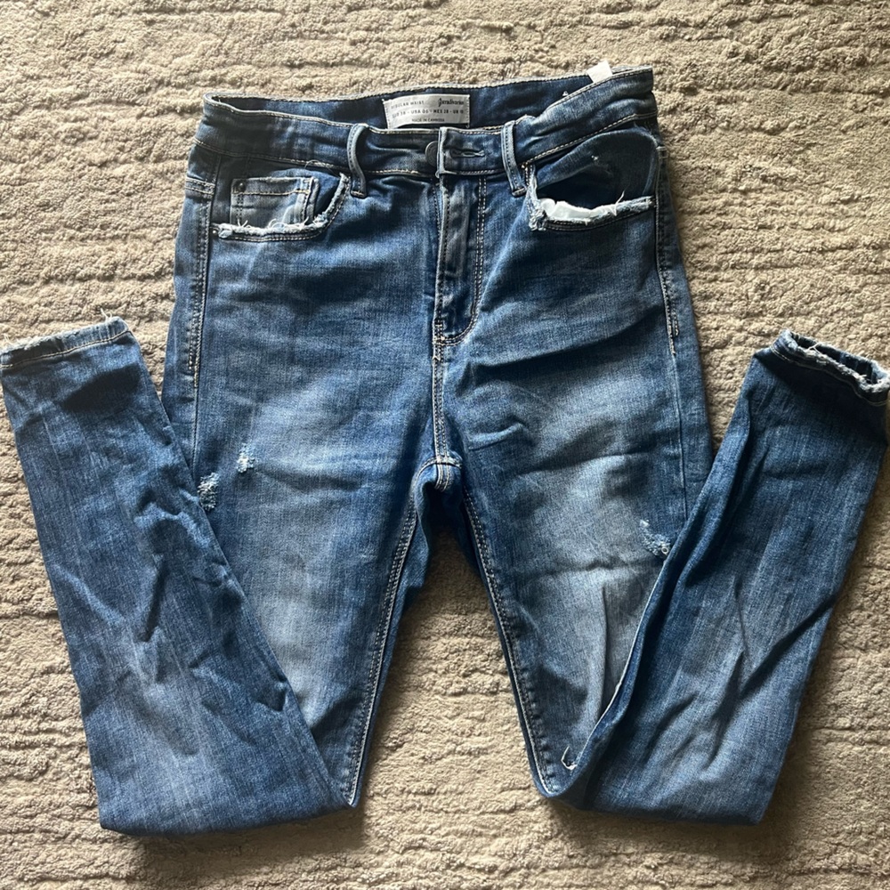 Distressed Skinny Jeans Stradivarius